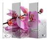 Ширма 1110-5 "Розовая орхидея и капли" (5 панелей)