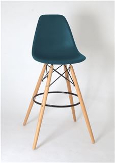 Барный стул 638-G/Н75 Eames (GREEN 02/Бирюза)