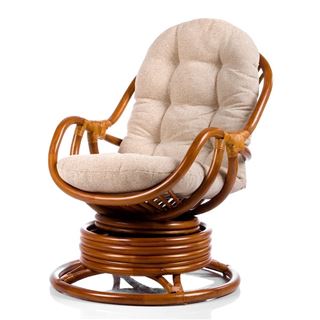 Кресло-качалка Kara с подушкой (S2-LG MATT) Коньячный