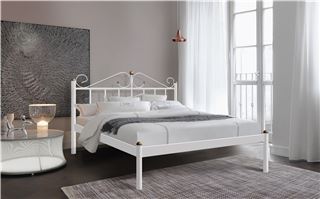 Кровать "Розана" (140х200/металлическое основание) Белый